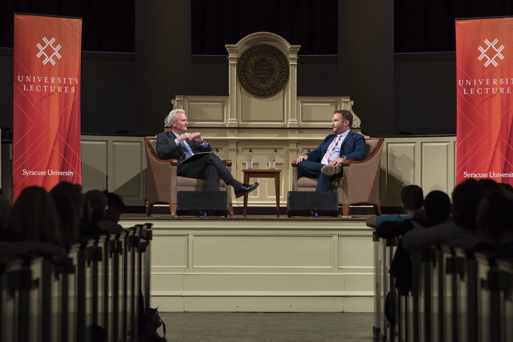 David Greene spoke at Hendrick's Chapel at Syracuse University on Tuesday night.