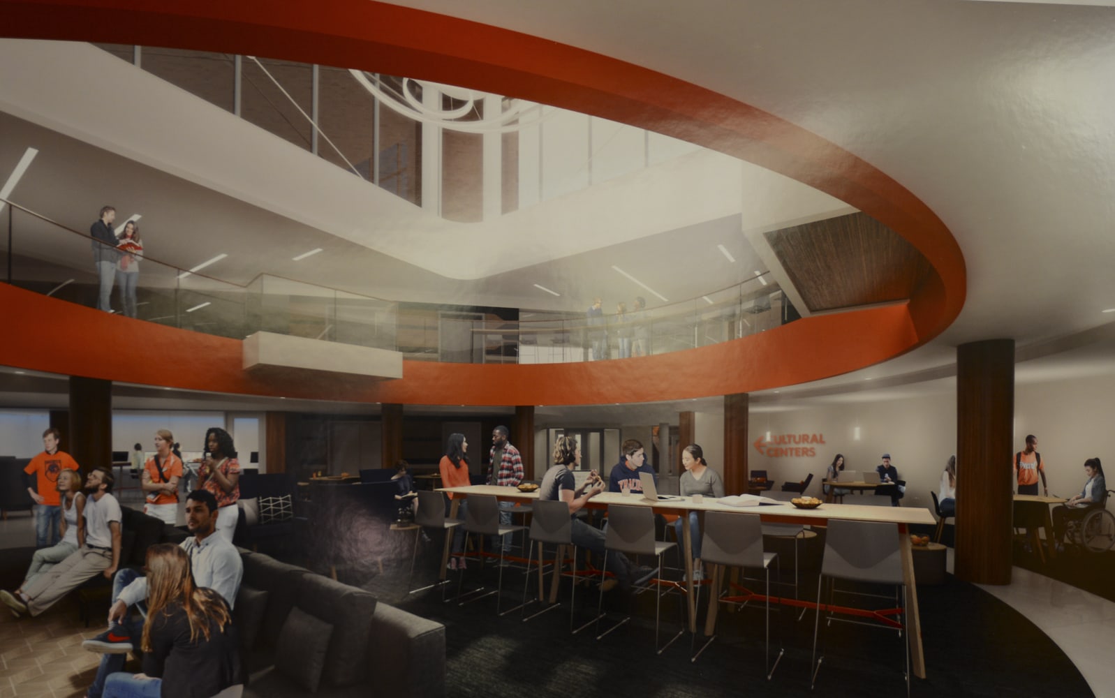 Rendering of the renovations to the Schine Student Center