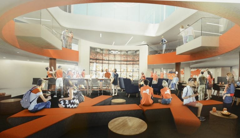 Rendering of the renovations to the Schine Student Center