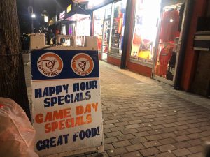 DJ's on the HIll sign on Marshall Street