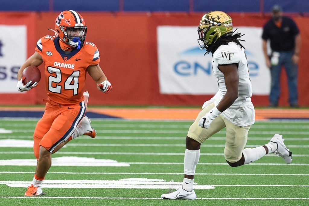Syracuse and Wake Forest on Saturday, Oct 31, 2020, at the Carrier Dome in Syracuse, N.Y.