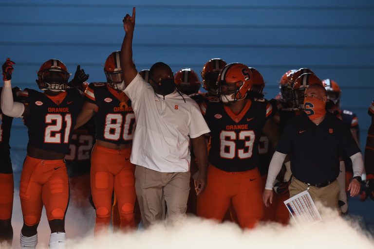 The Syracuse football team takes on the Boston College Golden Eagles