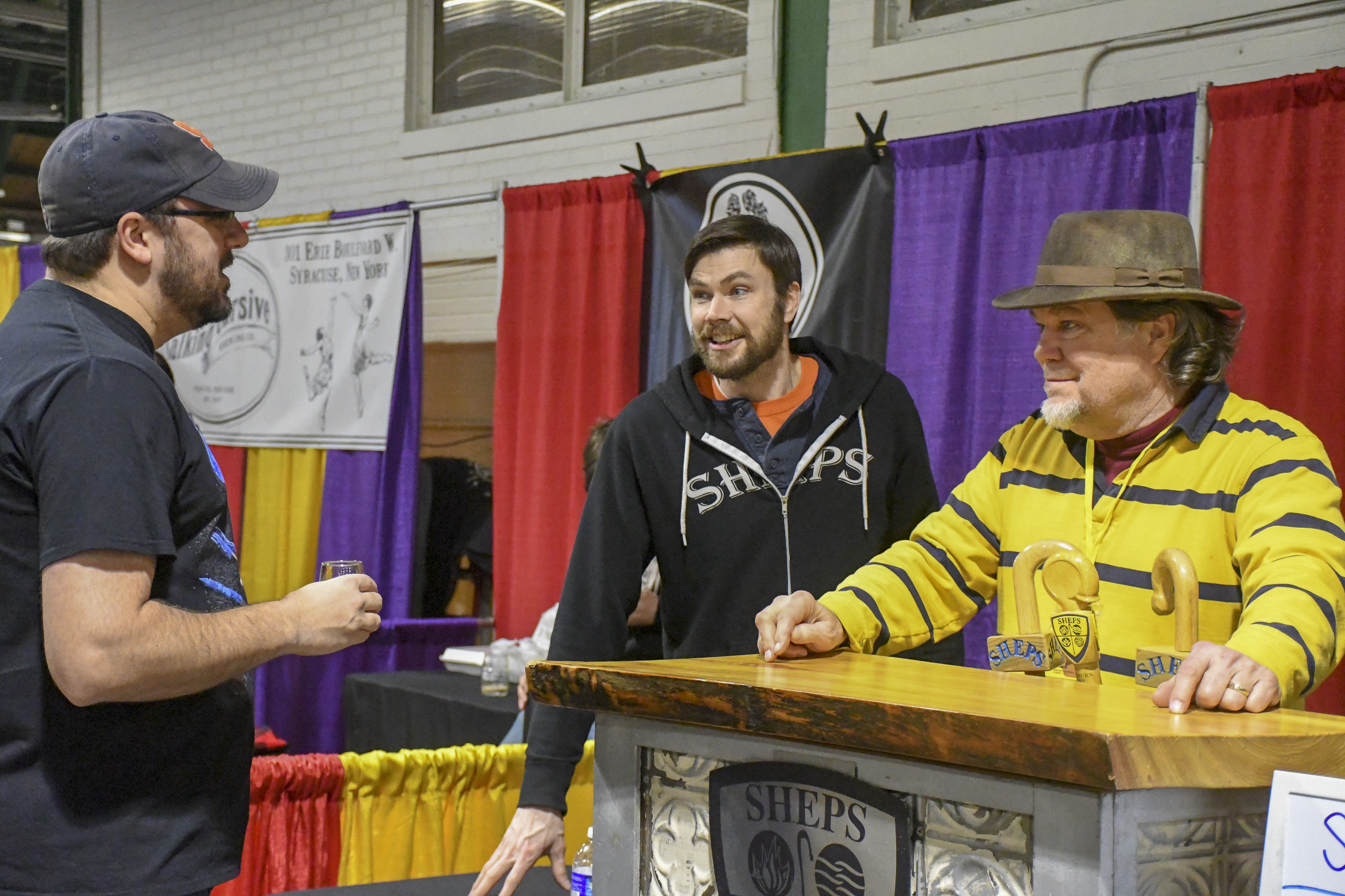 SHEPS Brewery talks with fellow beer lovers at the CNY Brewfest.