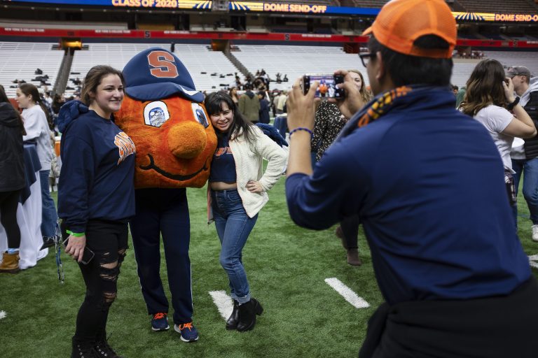 Students had the oppurtunity to mingle with another and with Otto the Orange.