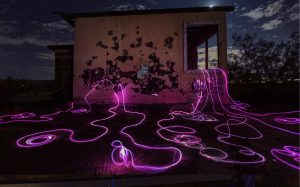 Light installation created by Annie Mitchell