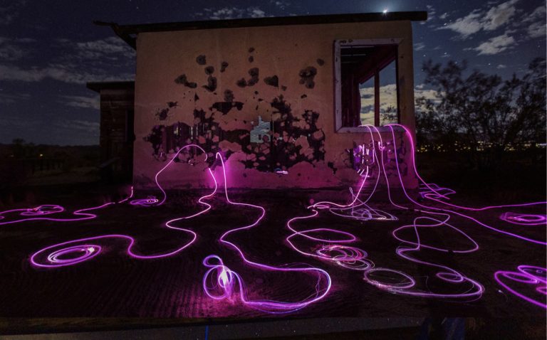 Light installation created by Annie Mitchell