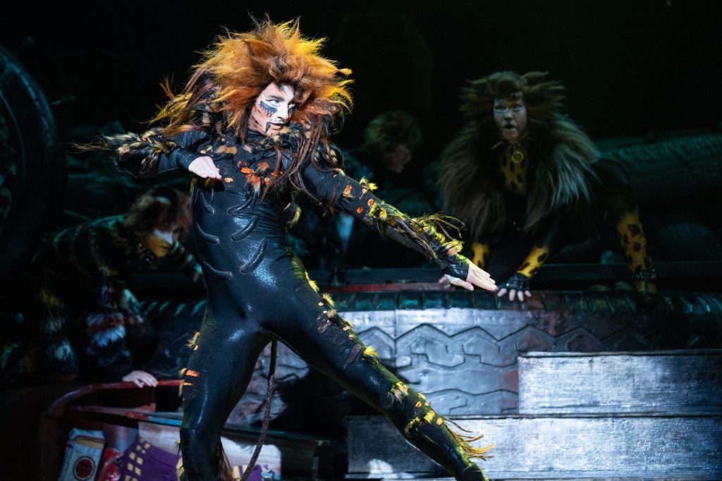 Aiden Pressel as Macavity in the 2021-2022 national tour of CATS