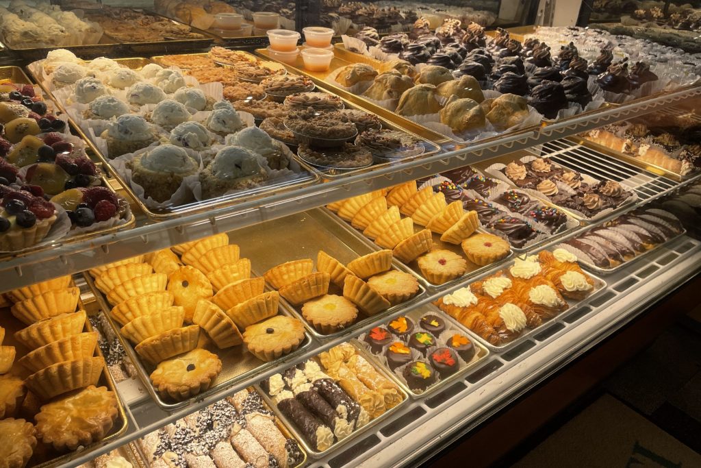 Sweets at the Biscotti Cafe & Gelateria in Syracuse range from cannolis to tarts.