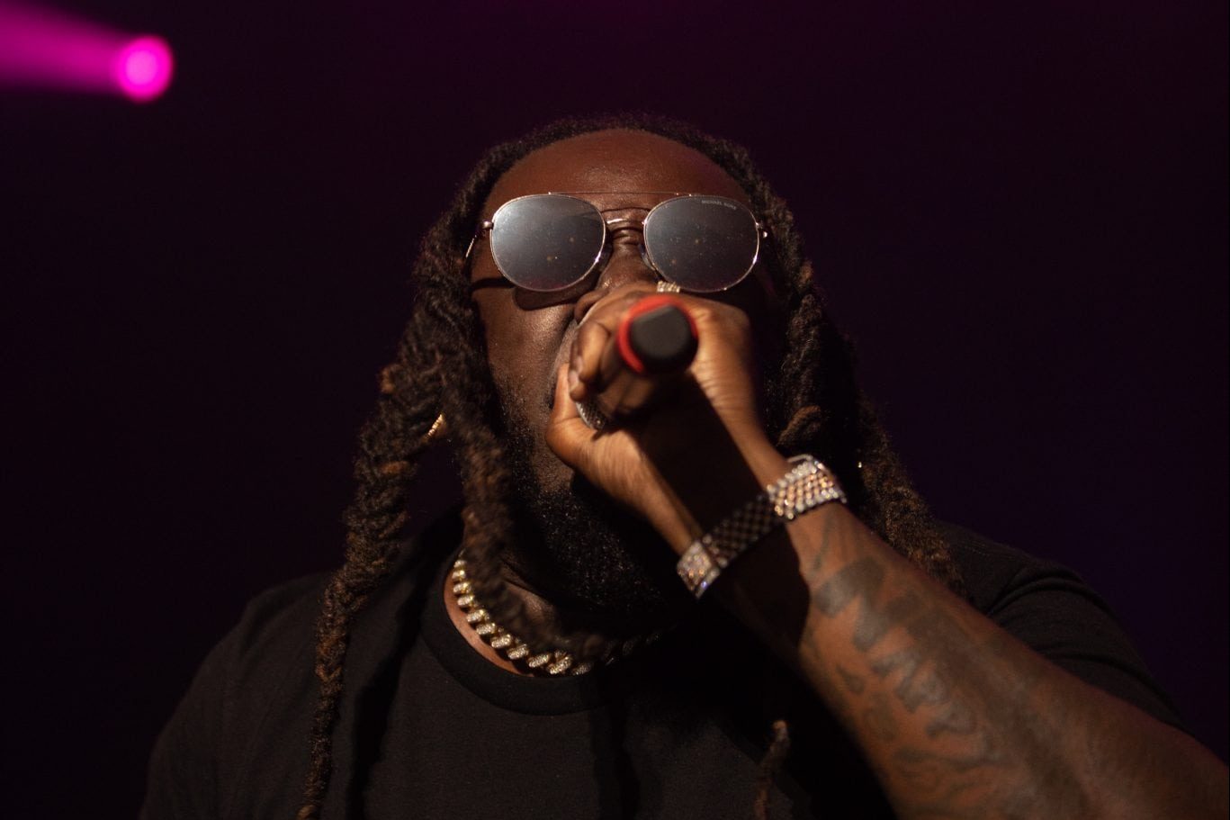 T-Pain performs at the National Pan-Hellenic Council’s Greek Freak Concert.