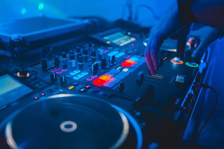 A turntable of a DJ from Stock images