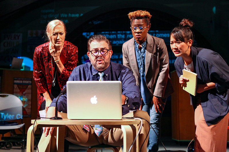 Photo of actors in the play Eureka Day at Syracuse Stage in Syracuse, NY