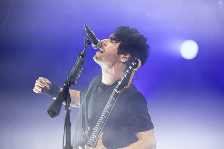 Chevelle lead singer Pete Loeffler sings "Door to Door Cannibals" from the band's 2016 album, "The North Corridor," during opening night Wednesday on the Chevy Court Stage at the New York State Fair.