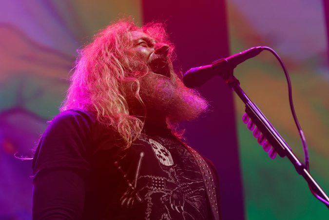 Mastodon Bassist and Vocalist Troy Sanders performs 
