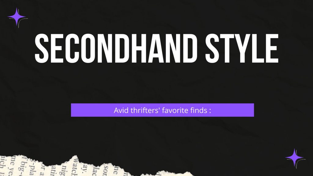 Secondhand Style Graphical Slide: Introduction
