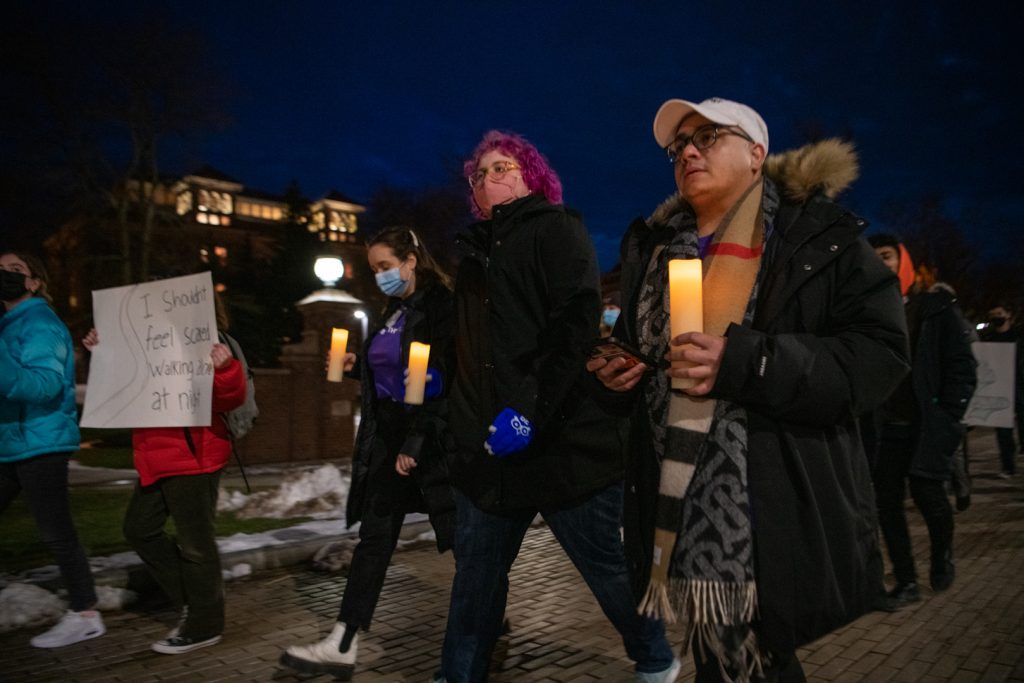 Photo of Take Back the Night vigil and march