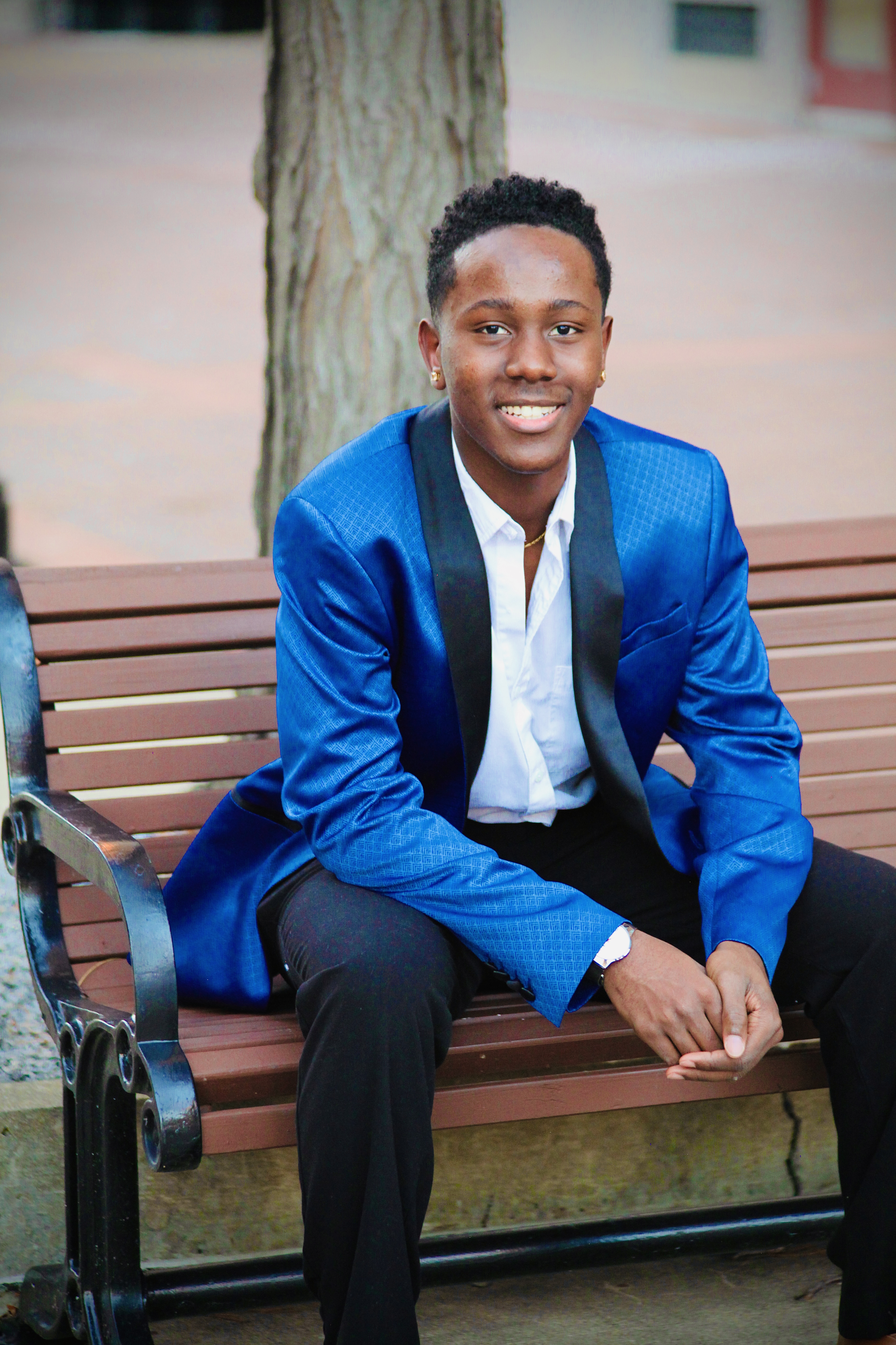 Malik Robinson, Nottingham High School senior class president, created Nottingham’s annual Black History Month presentation with his classmate Hawa Ahmed in 2019.