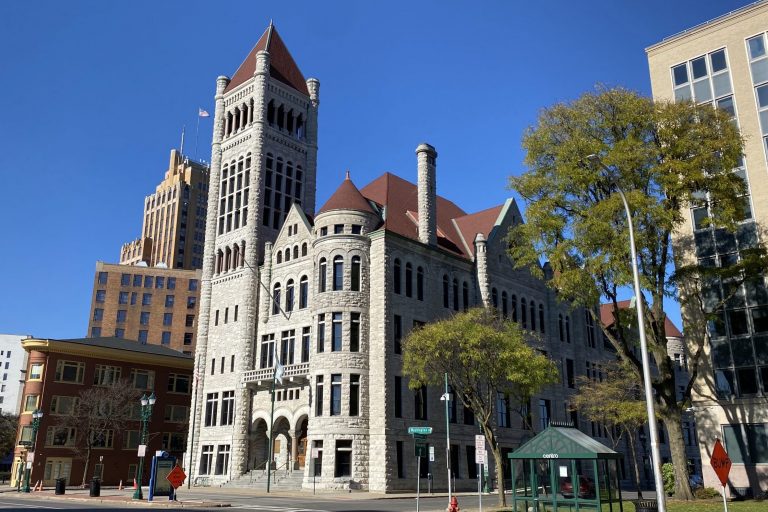 City Hall will be the site of the new mural and plaza, which will be constructed in 2022.