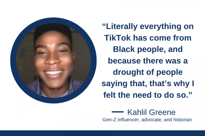 Gen-Z historian Kahlil Greene taps TikTok influence to call for changes
