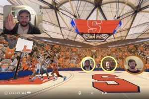 SpaceTime virtual chatroom interface created by SU alum