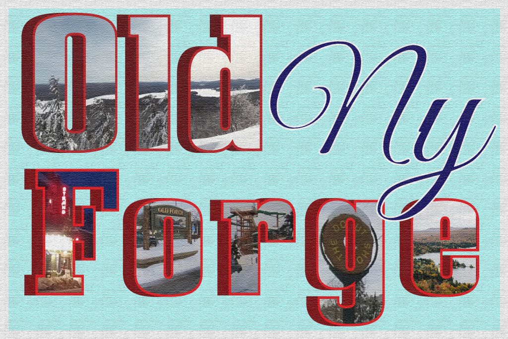 Old Forge postcard style collage