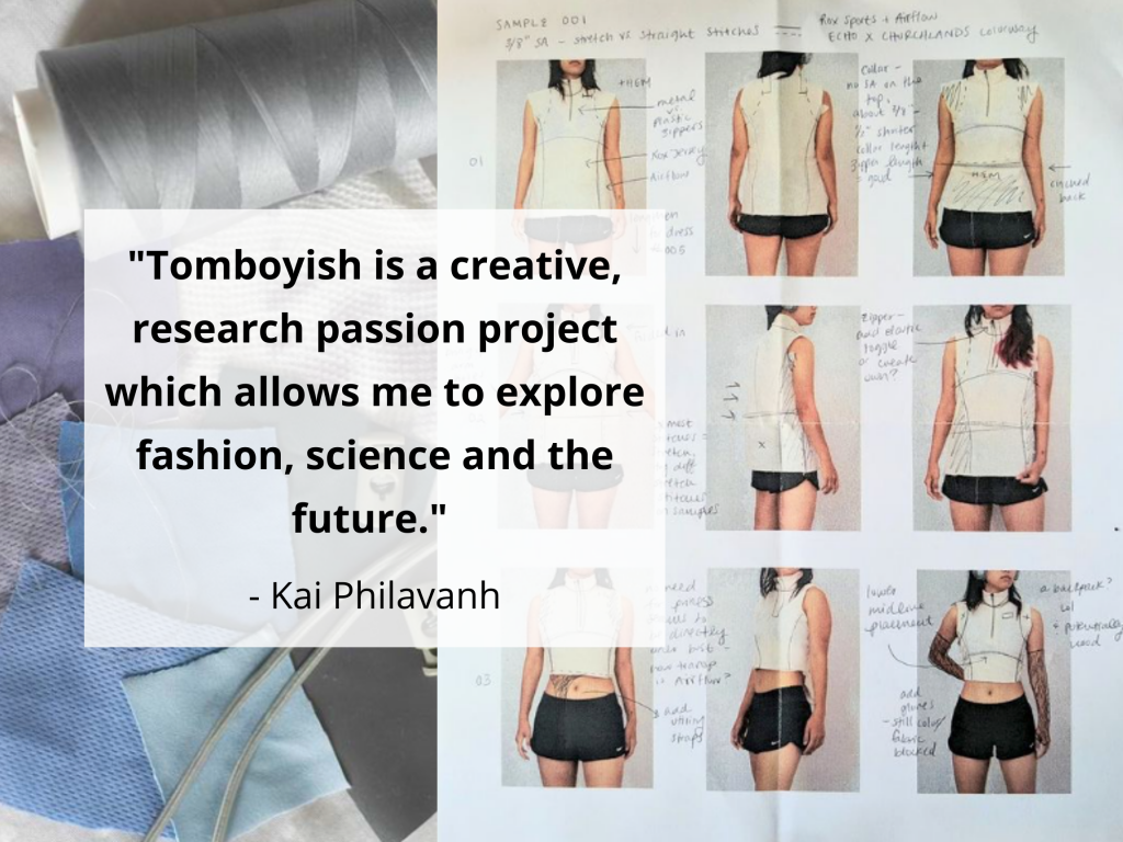 Tomboyish collage and quote