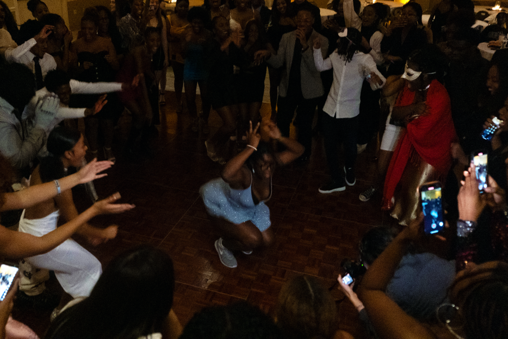 Students dance at the ball.