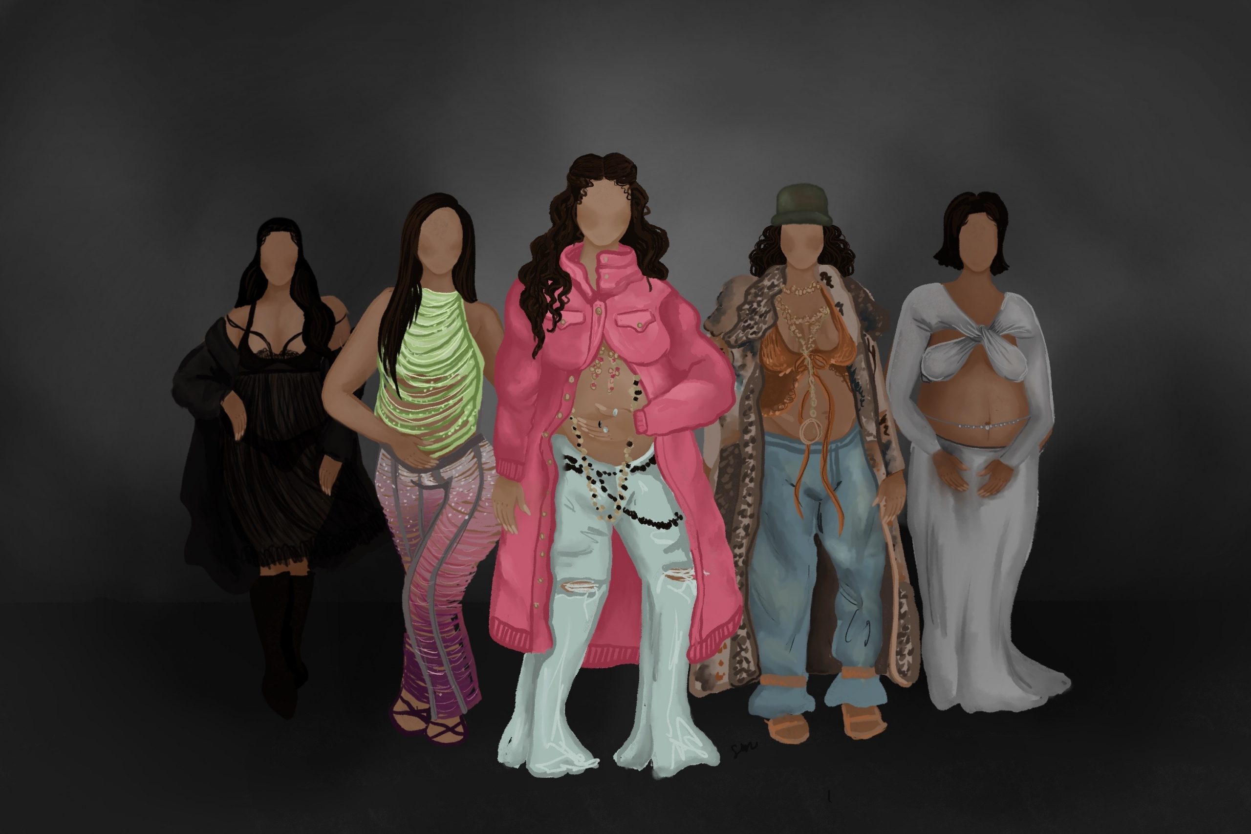 Illustration: Rihanna is not just embracing maternity fashion but redefining it.