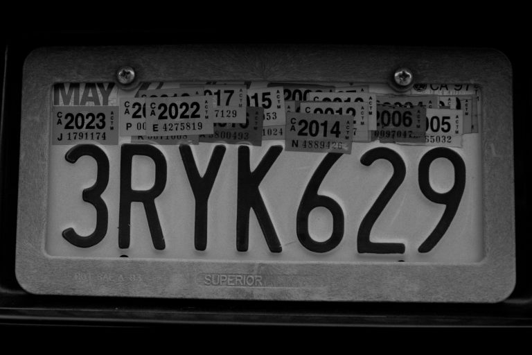 License plate for "Kay and Mal" film about loving Bruce couple married for more than three decades.