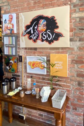 Decorations in the Black-owned tea shop 210 Teas in downtown Syracuse