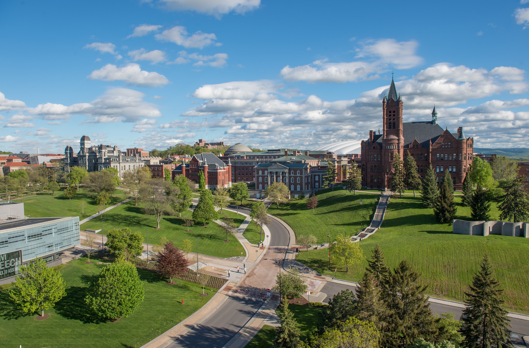 Bird's eye view of campus