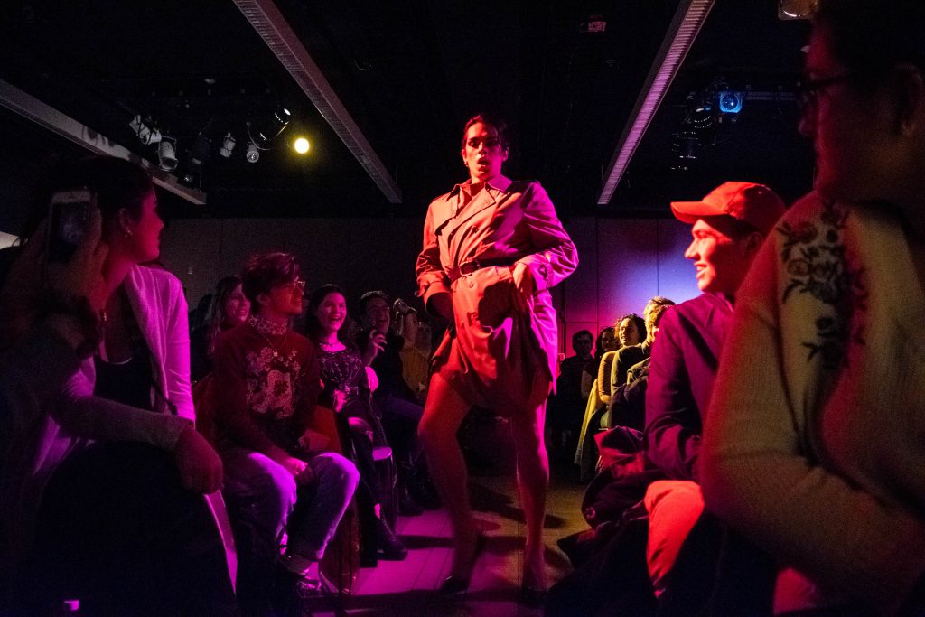 Daphne (aka Sam Lee) performs at the SU Drag Show Preliminaries on Feb. 14, 2019