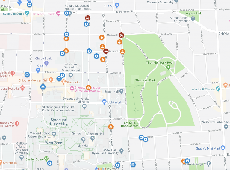 Map: Near Campus Thefts August-September 2019