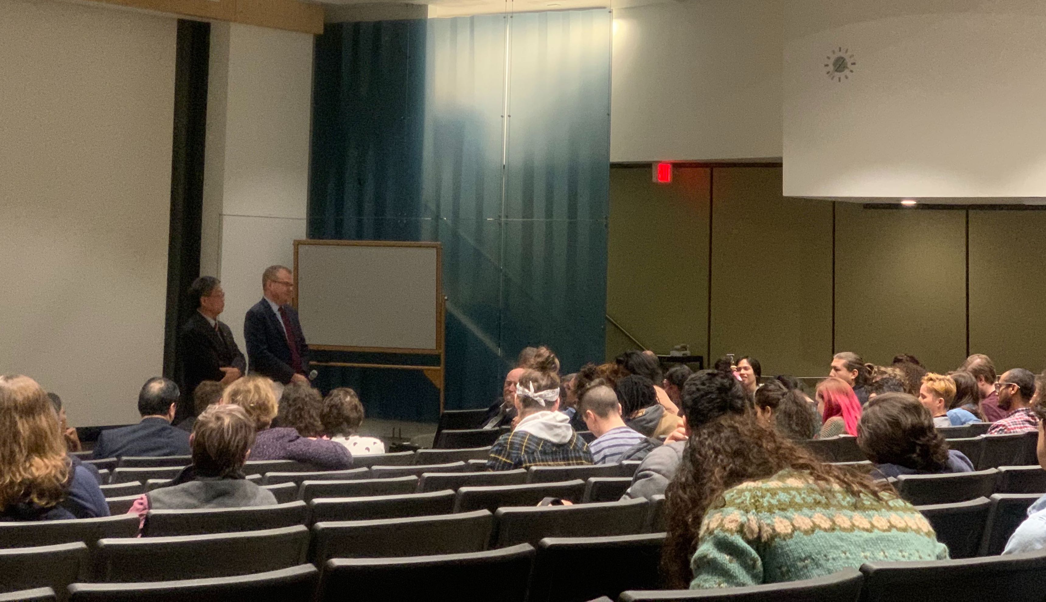 Graduate student meeting in response to #NotAgainSU on Feb. 24, 2020