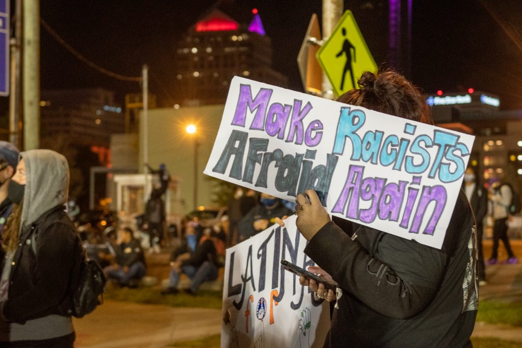 Friday September 11, 2020. Rochester, New York. The ninth consecutive night of Black Lives Matter protesters assembling after video emerged of Daniel Prude who died in police custody.