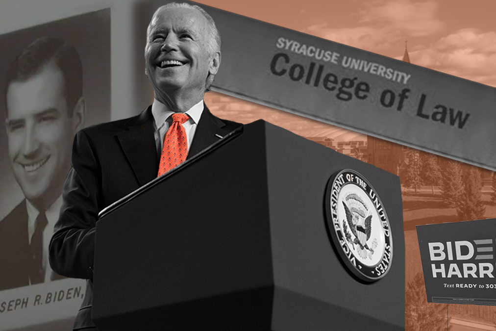 President Joe Biden will be Syracuse University's most famous alumnus. Biden graduated from SU's College of Law.