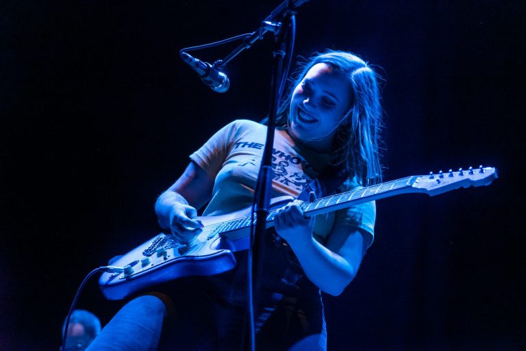 The band Soccer Mommy performs at Cornell University