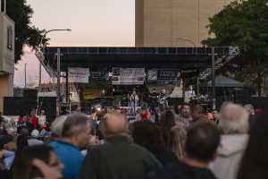 Live music rings through downtown at Festa Italiana last Friday in Downtown Syracuse, NY. Photo by Matt Hofmann.