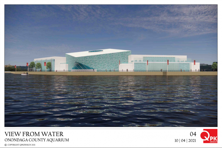 A rendering of Onondaga County Executive Ryan McMahon's proposed aquarium.