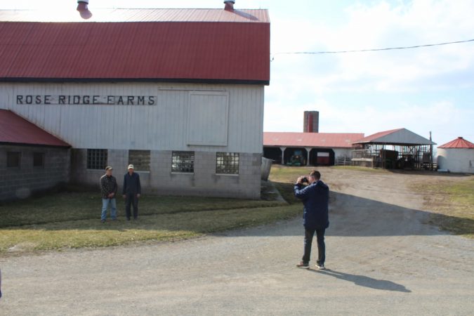 About Borderlines: Reporter interviewing Gill family at Rose Ridge Farms in Niagara Falls, Ontario