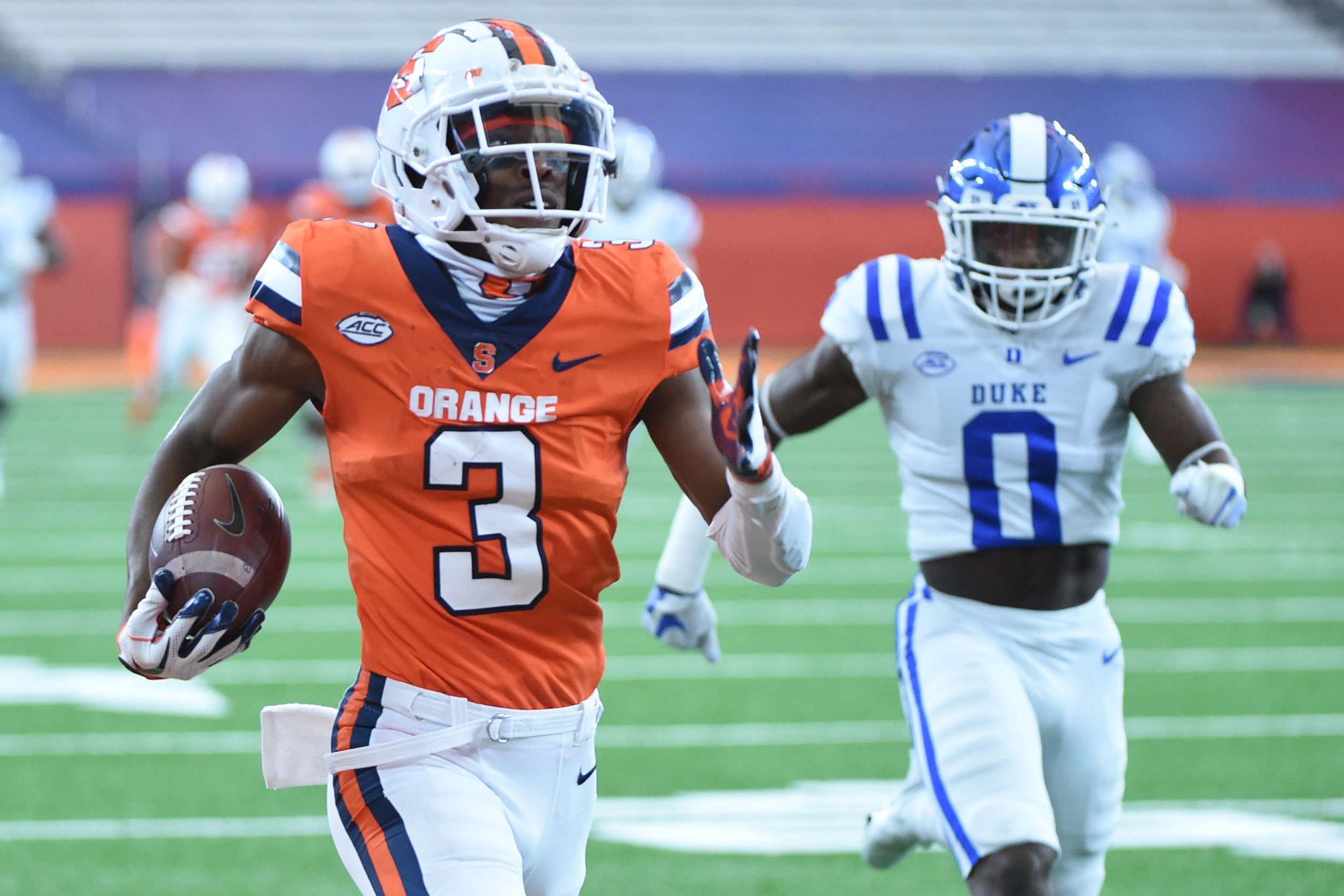 The Orange takes on the Blue Devils on Saturday, Oct. 10, 2020, at the Carrier Dome