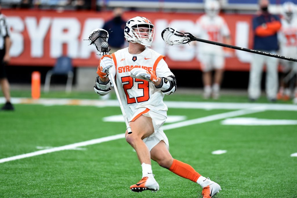#23 Tucker Dordevic of Syracuse during game between Syracuse and Army at the Carrier Dome in Syracuse N.Y. Feb 21, 2021. Dennis Nett | dnett@syracuse.com