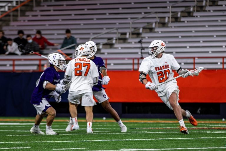 Syracuse's Liam Ferris runs with the ball.