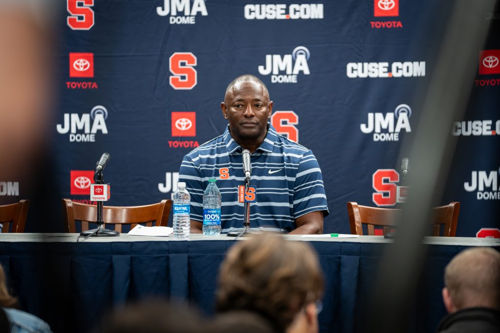 The Orange Football Head Coach Dino Babers takes questions after the game, keeping most responses rather short. With five straight losses and no wins in conference, the future for Babers and Syracuse remains unclear.