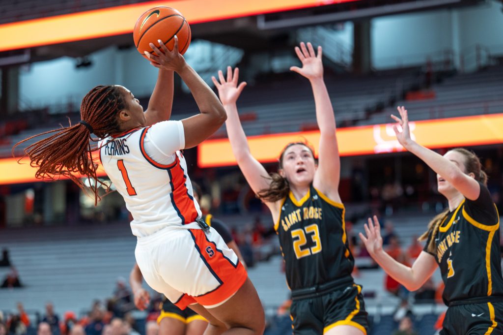Syracuse Orange host The College of Saint Rose during for an exhibition game at JMA Dome, 31 October, 2023.