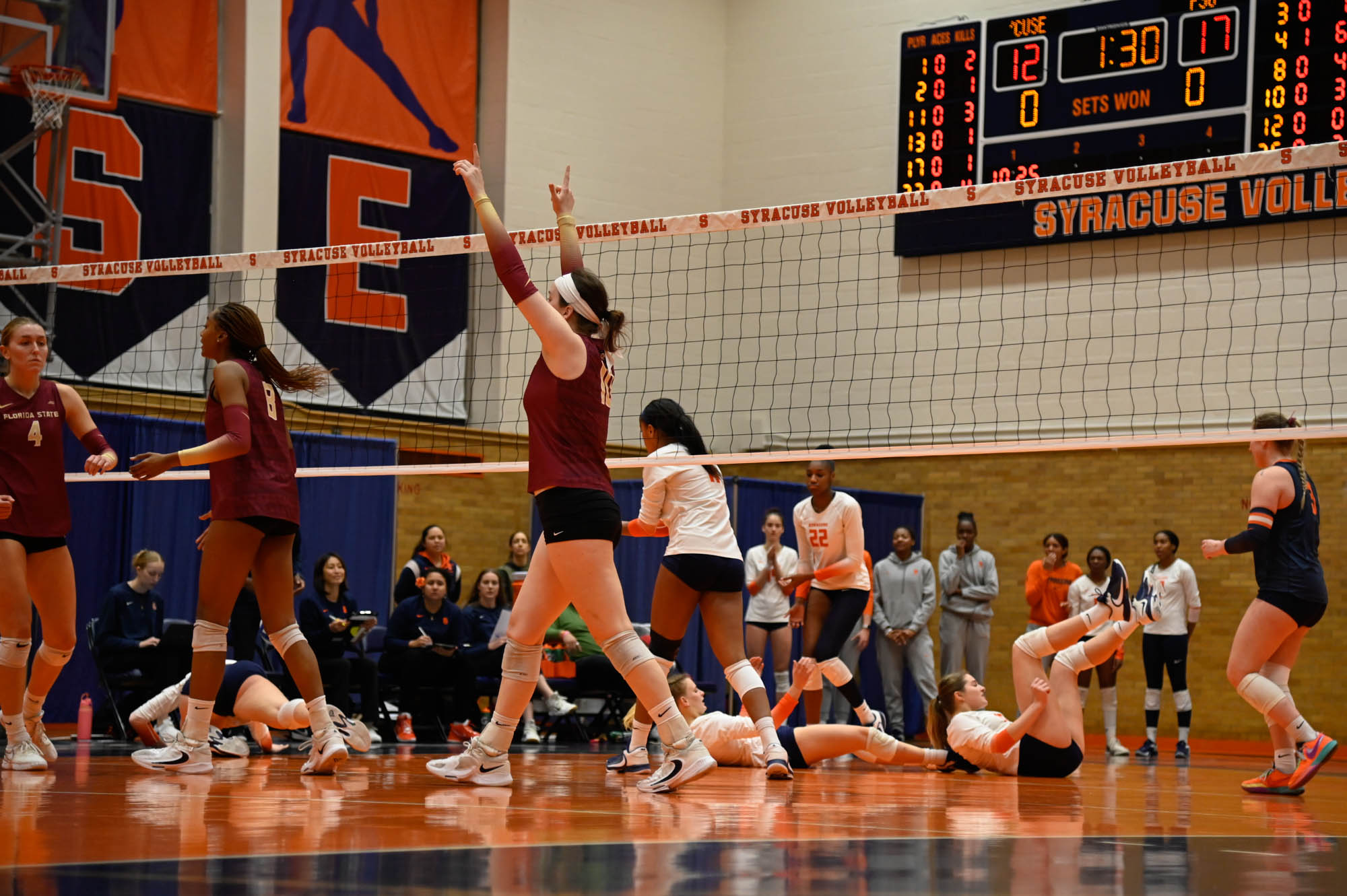 Syracuse Volleyball lost in four sets against the Florida State Seminoles, Friday November 10.