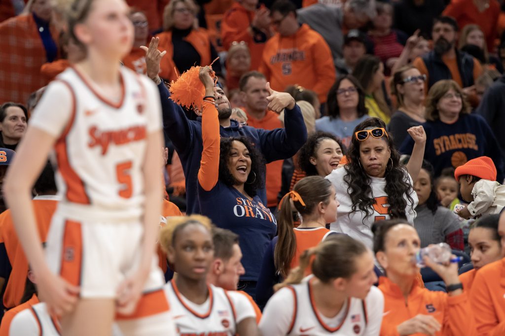 Fans cheer on the Orange during the Duke game on Thursday, February 22.