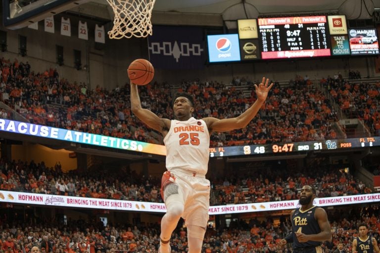 Tyus Battle goes for a dunk vs. Pittsburgh