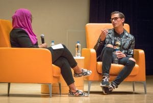 'Queer Eye's' Antoni Porowski talks at Syracuse University on Oct. 20, 2018