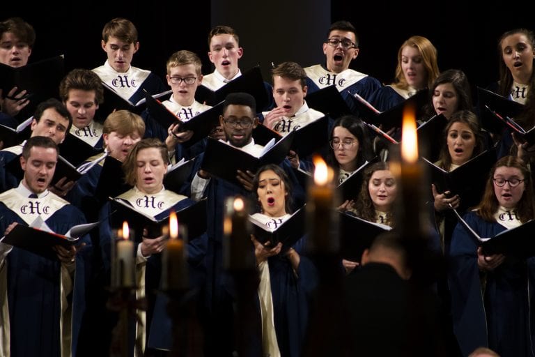 The Hendricks Chapel choir performs Sunday evening at the annual Holidays at Hendricks concert.