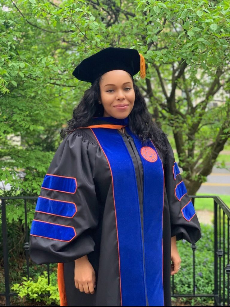 Dr. Kishauna Soljour, at her May 2019 graduation.